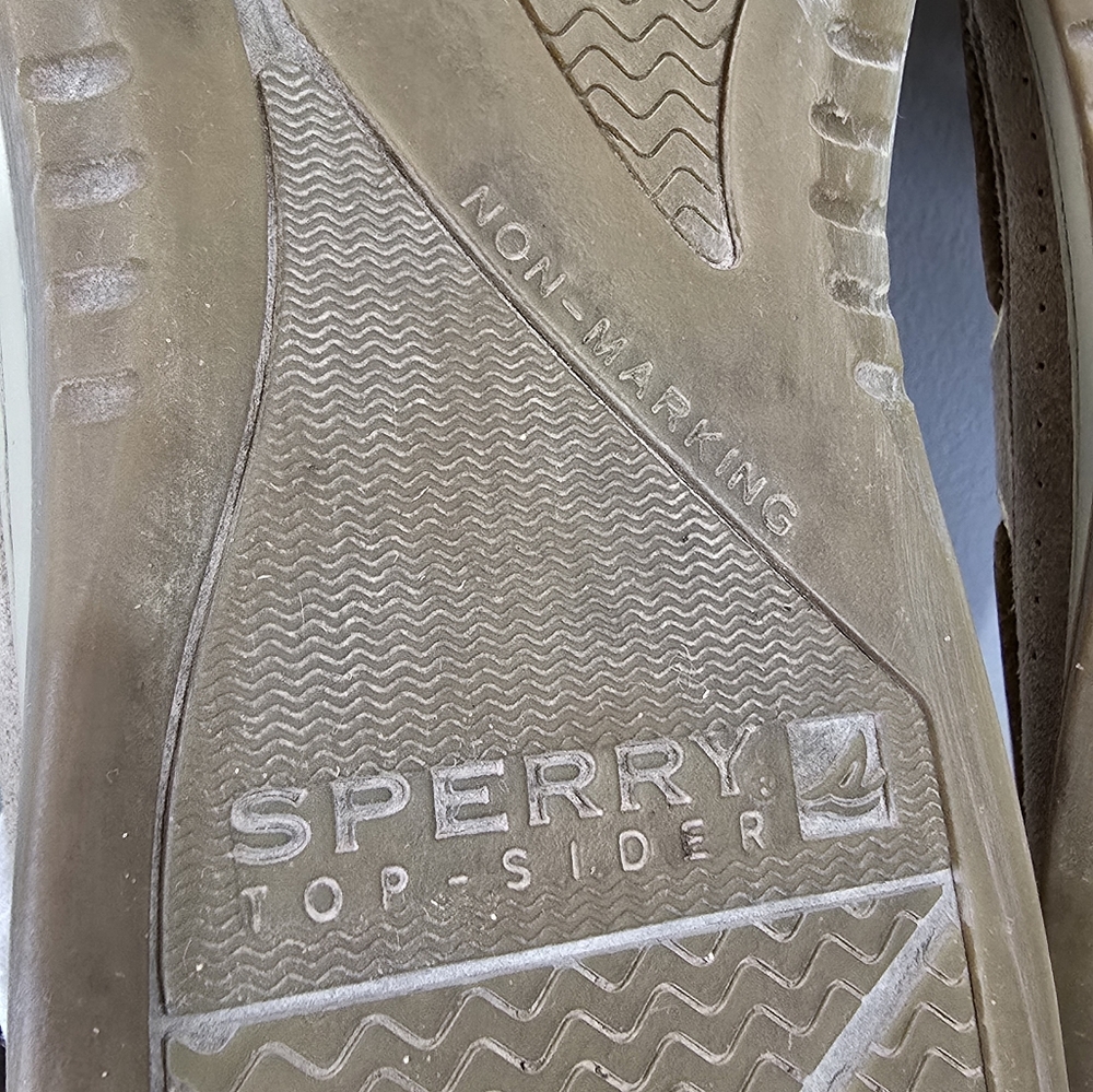 Sperry Top-Sider Leather Gold Sparkle Rhinestones Women's Size 8.5M - Picture 10 of 10